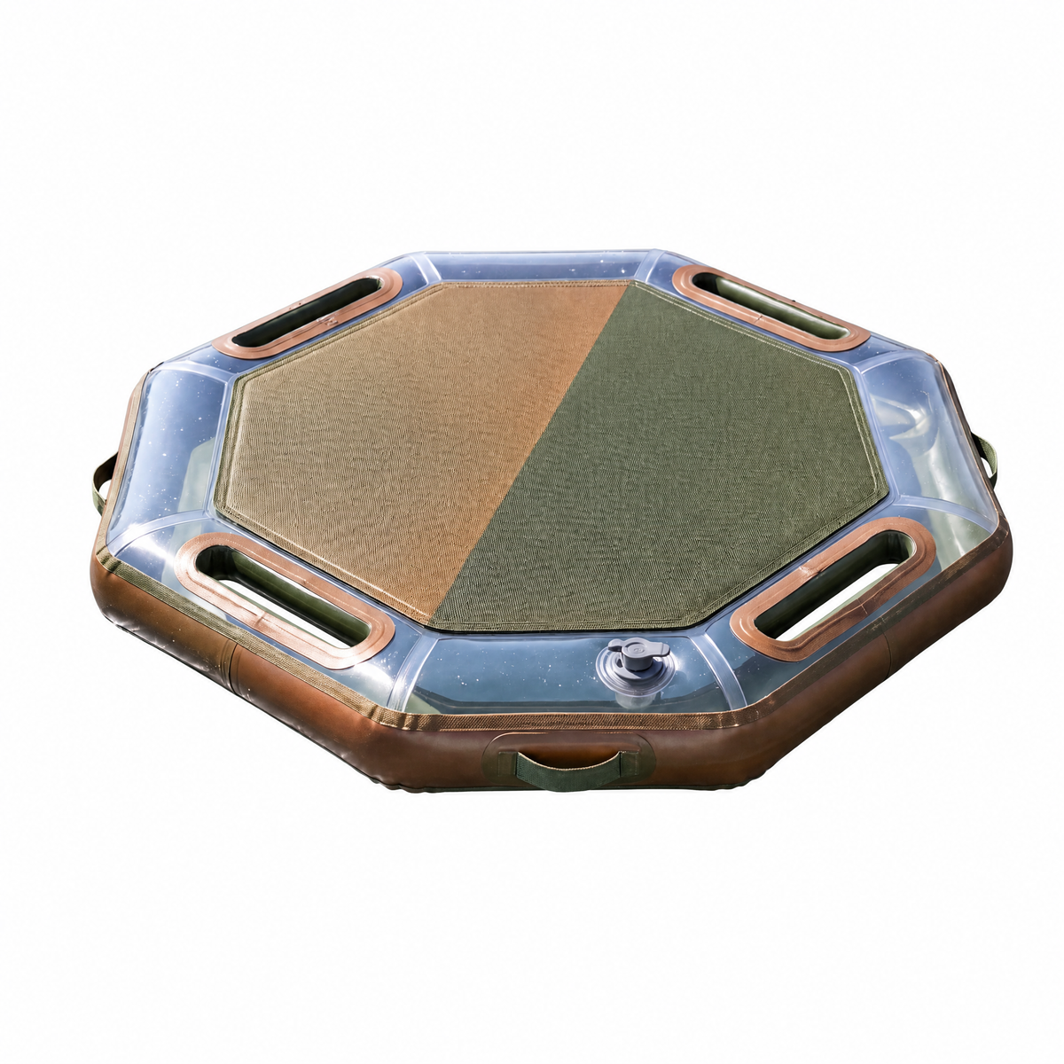 𝙫𝙤𝙦𝙯𝙚𝙢𝙞™ AquaGlide Inflatable Octagonal Float Pad – Ultra-Durable Portable Water Mat & Floating Lounge with Heavy-Duty Grab Handles for Lake, Pool & Ocean
