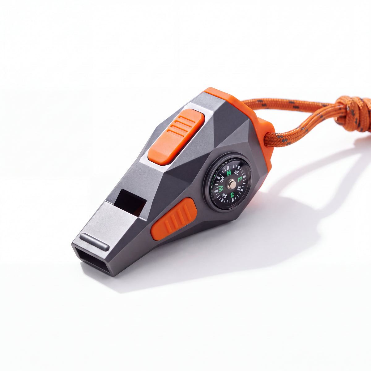 𝙫𝙤𝙦𝙯𝙚𝙢𝙞™ Survivor Peak 3-in-1 Emergency Whistle with Compass & Fire Starter, 120dB High-Decibel Outdoor Safety Whistle with Lanyard for Hiking, Camping, Survival Gear